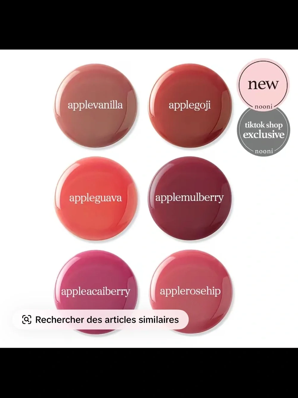 2 NOONI Korean  Lip   – Long-Lasting  Lip Stain apple cranberry& apple fig